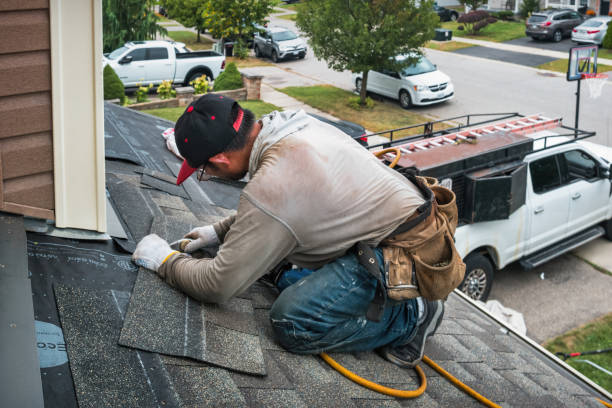 Professional Gutter Repair And Installation technician working in Owensville, IN